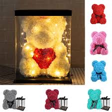 Check spelling or type a new query. 25cm Led Rose Bear Artificial Flower Head Rose Diy Teddy Bear With Box Wedding Birthday Party Decor Birthday Valentines Gift Artificial Dried Flowers Aliexpress