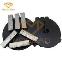 3 Inch Terrco Redi Lock Grinding Plate with 6 Bars Diamond Tooling