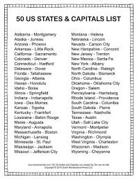 Free States And Capitals List In 2020 States And Capitals State Capitals Quiz Social Studies Worksheets