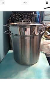 4.5 out of 5 stars based on 57 product ratings(57). All Clad 12 Quart Stock Pot Two Strainers And Lid For Sale In Copiague Ny Offerup Strainers Stock Pot All Clad