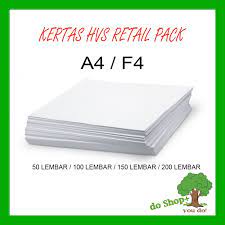 Check spelling or type a new query. Kertas Hvs A4 Folio F4 Fotokopi Retail Pack Lembaran Satuan Shopee Indonesia