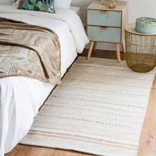 Maison du monde les tapis. Tapis En Coton Motifs A Rayures Beige Doree Et Blanche 150x90 Esmeralda Maisons Du Monde