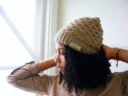 Lacy Satin Lined Beanie Knit Hat For Natural Hair Natural Hair Styles Black Natural Hairstyles Girls Hair Accessories