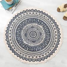Passender teppich für den esstischrukriunser esstisch hat die maße von 1,10 durchmesser, dafür haben wir uns diesen teppich zugelegt! Baumwolle Leinen Bereich Teppich Chic Tapisserie Real De
