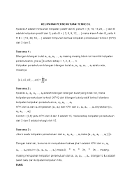 Dalam aritmetika dan teori bilangan, kelipatan persekutuan terkecil ( kpk) dari dua bilangan adalah bilangan bulat positif terkecil yang dapat dibagi habis oleh kedua bilangan itu. Kelipatan Persekutuan Terkecil Putri Damayanthi Academia Edu