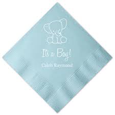 It S A Boy Elephant Baby Shower Napkins Etsy Wedding Napkins Personalized Baby Shower Napkins Custom Cocktail Napkins