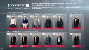 These unlocks only work on the same platform family you bought hitman 3 on. Elusive Target Suit Rewards In Hitman 2 Shacknews