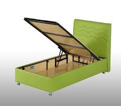 מיטת יחיד מרופדת + ארגז מצעים + ראש מיטה דגם TWINJOY Bellona - Bellona -  מיטה עם ארגז מצעים