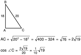 Cara menghitung vektor ab dapat dilakukan dengan rumus pythagoras untuk vektor dengan rumus panjang vektor ab. Diketahui Segitiga Abc Siku Siku Di A Jika Panjang Ab 18 Cm Dan Bc 20 Cm Nilai Cos C Mas Dayat