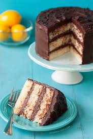 Lemon Layer Cake With Chocolate Fudge Frosting Love And Olive Oil Chocolate Fudge Frosting Fudge Frosting Delicious Desserts