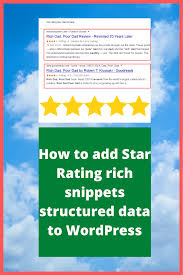 How To Add Star Rating Rich Snippets Structured Data To Wordpress In 2020 Rich Dad Poor Dad Review What Are Schemas Seo Tutorial