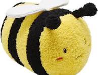 Fuzzy Bumblebee Stuffed Animal with Smile Face and White Wings Super Cute  Plush Bee Toy Excellent Gifts for Kids or Honey 12 Inch