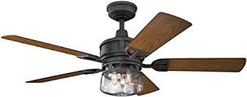 Kichler 310139dbk Lyndon Patio 52 Outdoor Ceiling Fan With Lights And Wall Control Distressed Black Farmhouse Goals