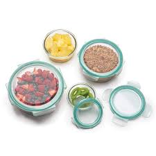 Oxo food storage container airtight 400ml mini square pop container 11x8x11cm. Oxo Good Grips Smart Seal Glass Round Container Set Heat Resistant 8 Piece Blue New Open Box Walmart Com Walmart Com