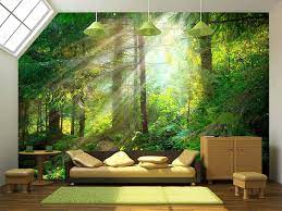 Originally hand painted with watercolour paints. Wall26 Beautiful Forest Wallpaper Canvas Art Wall Mural Decor 100 X144 Amazon Com