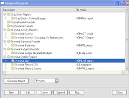 How To View Or Print A List Of Nominal Codes Set Up In Your