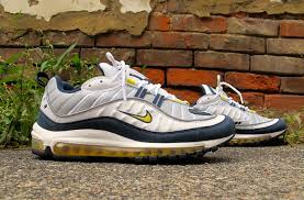 Nike Air Max 98 Tour Yellow Midnight Navy Eu Kicks Sneaker Magazine Chaussure Mode Tenue