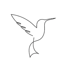 Continuous Line Bird Black And White Vector Illustration One Line Drawing Concept For Icon Card Flower Line Drawings Line Drawing Tattoos Bird Line Drawing