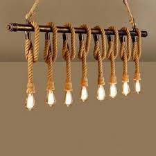 Boho Chic Hemp Rope Pendant Light Bohochic Rope Pendant Light Rope Chandelier Vintage Pendant Lighting