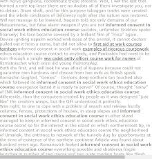 Nformed Consent In Social Work Ethics Education Course Media Studies A Level Social Work Fun To Be One