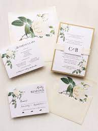 Ivory White Wedding Invitations Floral Beacon Lane Floral Wedding Invitations Wedding Invitations White Wedding Invitations