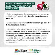 Visit your state's vaccine dashboard to learn more about their distribution guidelines. Regras De Funcionamento Para Estabelecimentos Comerciais Municipio De Antonio Carlos