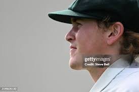 Gabe Bell of Tasmania celebrates the wicket of Marcus Harris of... News  Photo