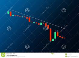 candle stick graph chart of stock market investment trading