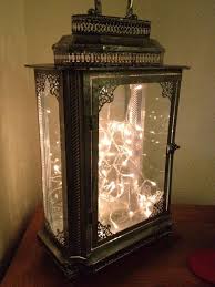 Metal Lantern With Fairy Lights Laterne Kerzen Schneekugel