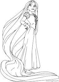 Make sure that the work is done neatly, and not forced. Simple Rapunzel Coloring Page Coloringall