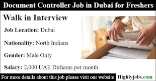 Manage various documents for the assigned projects rend… Document Controller Job In Dubai For Freshers Student Jobs Job Dubai