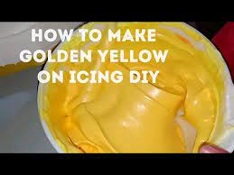 (a single batch will give you approximately 2 1/2 cups of frosting.) add 14 drops of red food coloring and mix the food coloring with a spoon (as opposed to using the mixer). How To Make Golden Yellow On Icing Diy Youtube