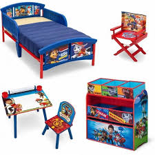 Toddler Bedroom Furniture Set Paw Patrol Kids Bed Toy Organizer Art Desk Chair Nickjr Paw Patrol Bedroom Set Paw Patrol Bedroom Toddler Bedroom Furniture Sets