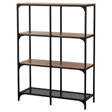 De style rustique, cette étagère en métal et bois massif est parfaite pour ranger ou exposer vos objets.le bois est un matériau naturel vivant, et les variations du grain, des teintes et de la texture. Fjallbo Etagere Noir 100x136 Cm Materiau Durable Ikea