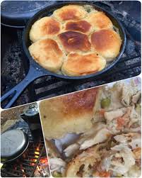 Homemade Cast Iron Skillet Open Fire Chicken Pot Pie Recipes Food Cooking Delicious Foodie Foodrecipes Cook Recipe Health Food Fire Cooking Recipes