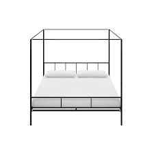 Vecelo victorian 12.6 metal platform bed frame/mattress foundation with deluxe headboard & footboard no box spring needed, twin, black. Black Novogratz Marion Canopy Bed Frame King Home Beds