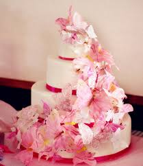 Wedding cake with flowers and butterflies. Top 5 Butterfly Wedding Invitations And Wedding Cakes Elegantweddinginvites Com Blog