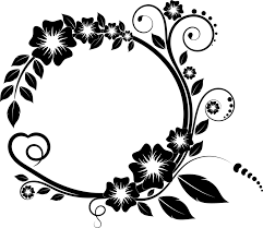 Menggunakan spidol marker dan kertas gambar. Download Hd Ornament Bunga Png Black Floral Frame Png Transparent Png Image Nicepng Com
