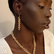 Long Bell Bead Earrings Unique bell bead earrings! Beautiful alone or  paired perfectly with the Bell Bead Chain Necklace with Pearl Tassle  Materials: Hypoallergenic Solid Brass Core Electro-plated Nickel Free  Hypoallergenic. 100%