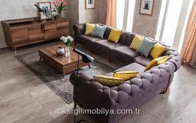 Mimoza Kose Takimi Nubuk Modern Kose Takimlari Kargili Mobilya Minimalist Oturma Odalari Mobilya Ev Icin