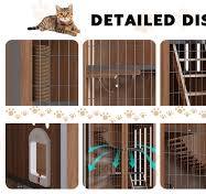 Amazon.com: XHDZSM Villa de lujo para gatos de madera y ...