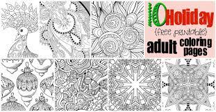 It's the most wonderful time of the year! 10 Free Printable Holiday Adult Coloring Pages