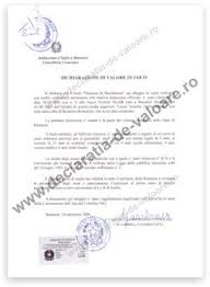 Declaratia De Valoare Echivalare Studii Si Diplome In Italia