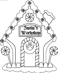 Gingerbread Santa Workshop Coloring Page Christmas Coloring Pages Coloring Pages Santas Workshop