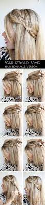 Hairstyle Tutorial Four Strand Braids And Slide Up Braids Hair Romance Hair Romance Hair Styles Braids For Long Hair