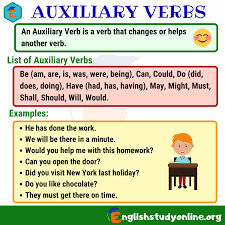 Grammar Lessons Auxiliary Verbs In English English Study Online English Verbs English Study Learn English Words