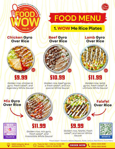 Halal Food Wow Food Truck — Halal restaurant food truck in Jacksonville, Florida