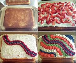 Torta Di Frutta Rettangolare Con Decorazione Ad Onda Torta Di Frutta Idee Alimentari Torte