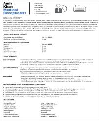 Free 7 Receptionist Resume Objective Templates In Ms Word Pdf