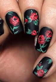 Beautiful Black And Red Nail Ideas Pin By Marissa Ortiz On Floral Nails Black Nail Designs Red Nail Designs Rose Nail Design